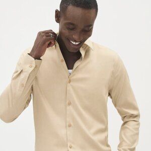 Slim-Fit Knit-Like Dress Shirt